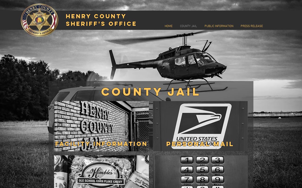 Henry County arrest and jail information page