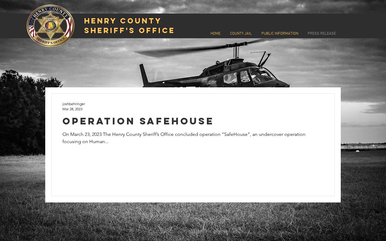 Henry County arrest press releases and public updates