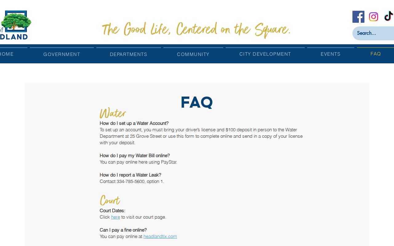 Headland criminal records and police accident report guidance